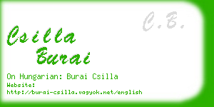 csilla burai business card